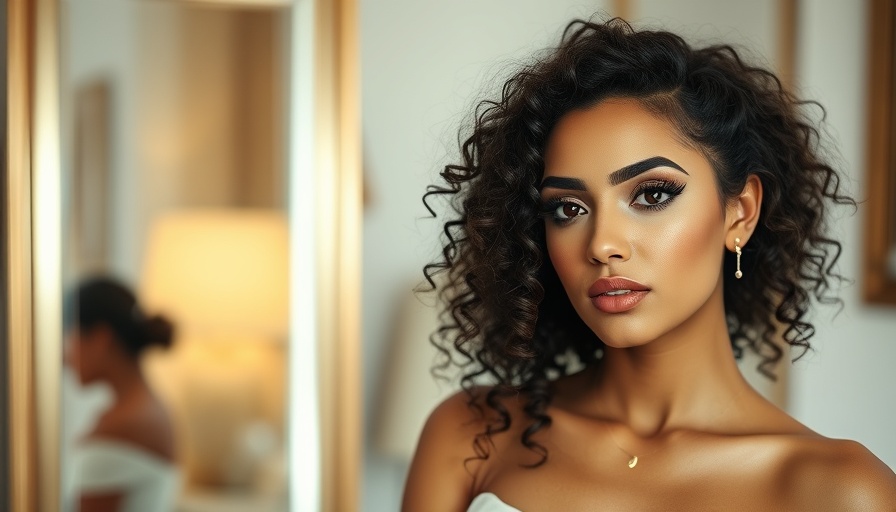 Holiday makeup hacks for busy women demonstrated on elegant model.