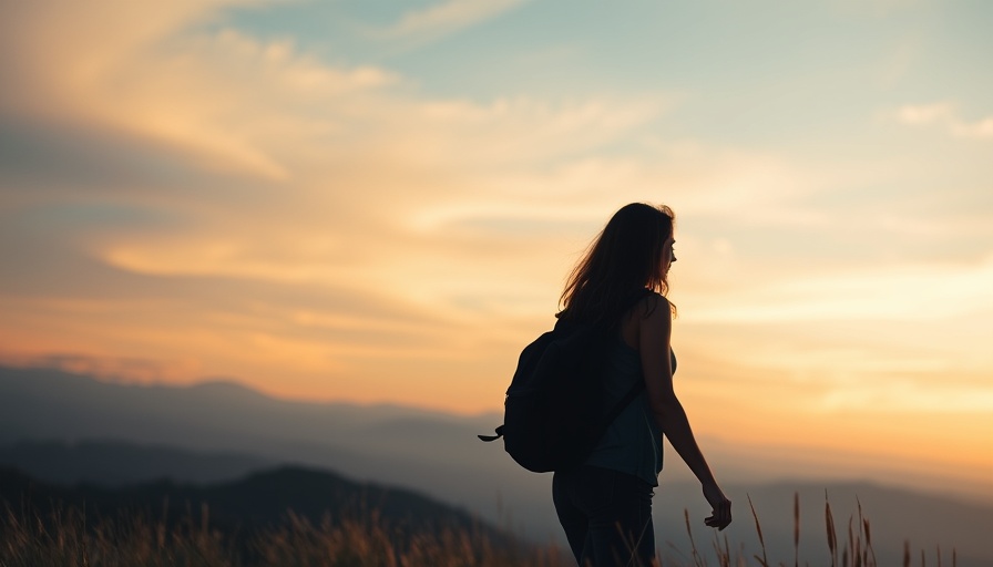 Trusting the process in life: woman walking into open sky.