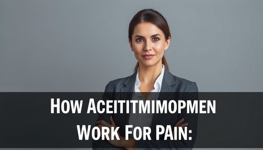 How Does Acetaminophen Work For Pain graphic with a professional woman.
