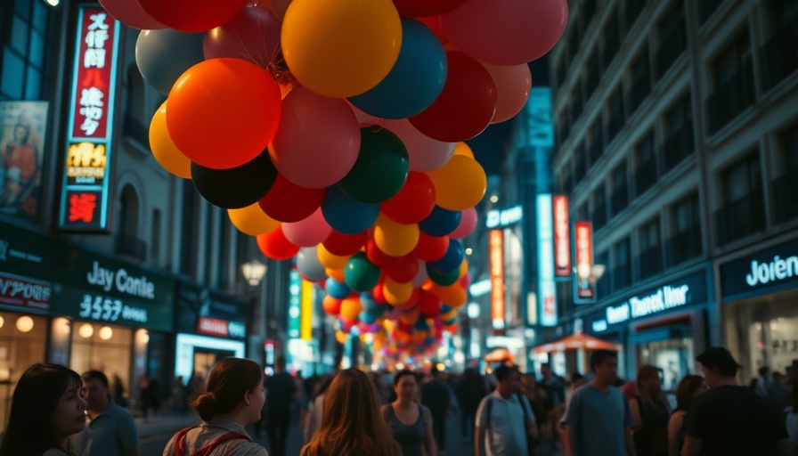 Date nights in Toronto with vibrant city lights and balloons.