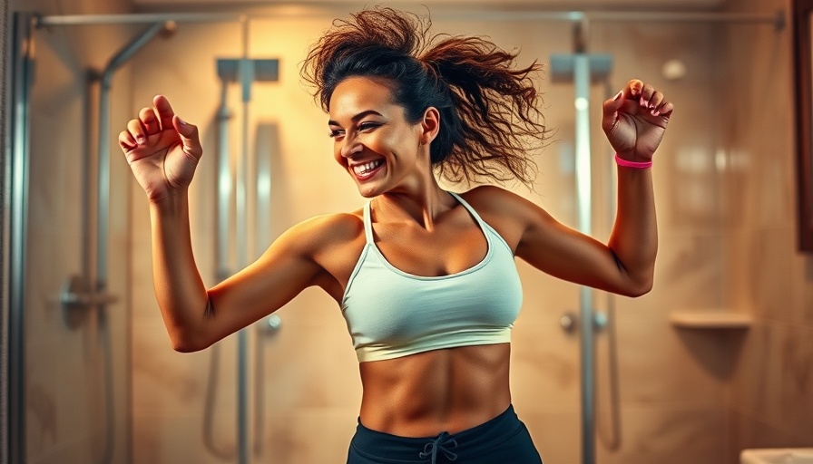 Energetic woman enjoying 10-minute dance workout before work.