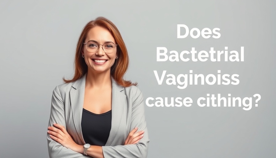 Does Bacterial Vaginosis Cause Itching text with confident woman