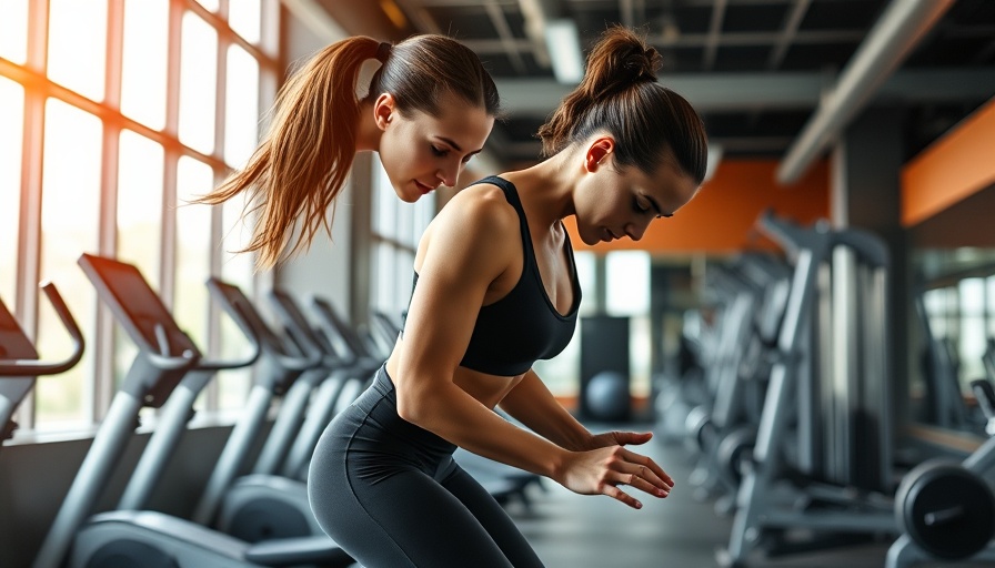 Glute exercise in modern gym focusing on technique.