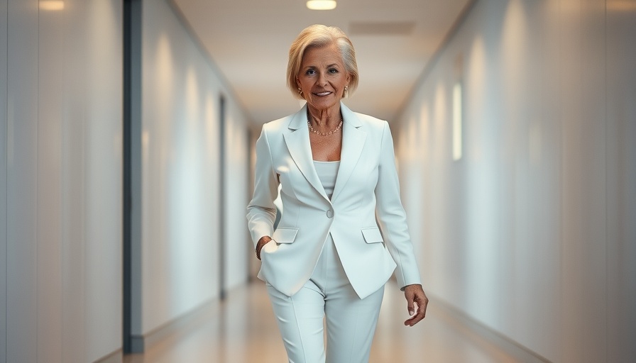 Fashion for Women Over 50: Stylish older woman in white suit indoors.