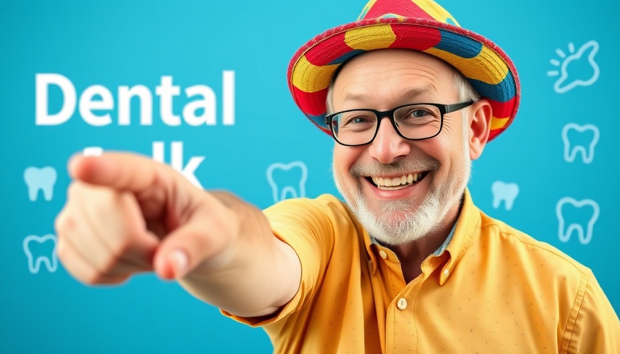 Oral Surgeon Specialist promoting dental talk with a cheerful expression.