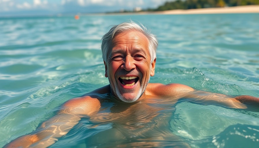 Joyful man explores senior living options in Costa Rica's waters