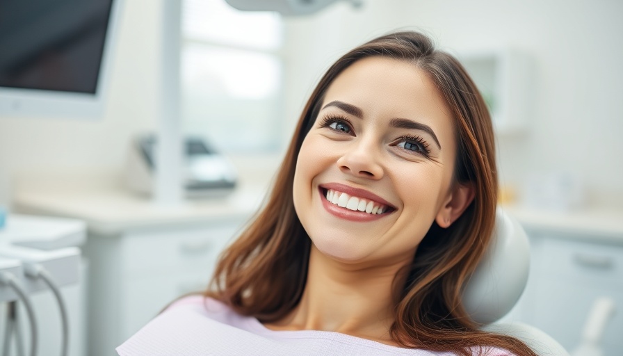 Smiling woman in a dental clinic in Costa Rica.
