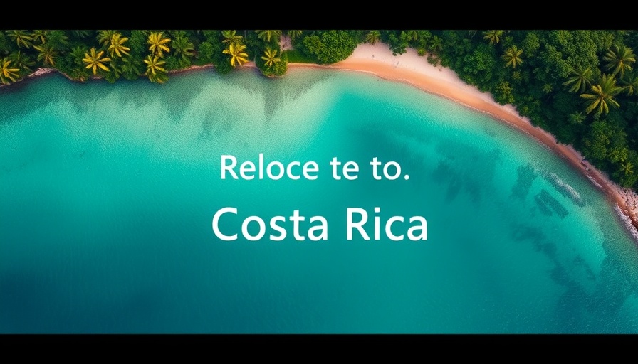 Scenic tropical beach, relocate to Costa Rica with Pura Vida.