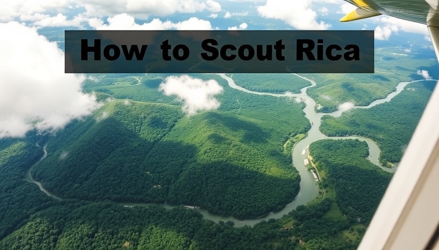 Aerial view of Costa Rica's landscapes from a plane.
