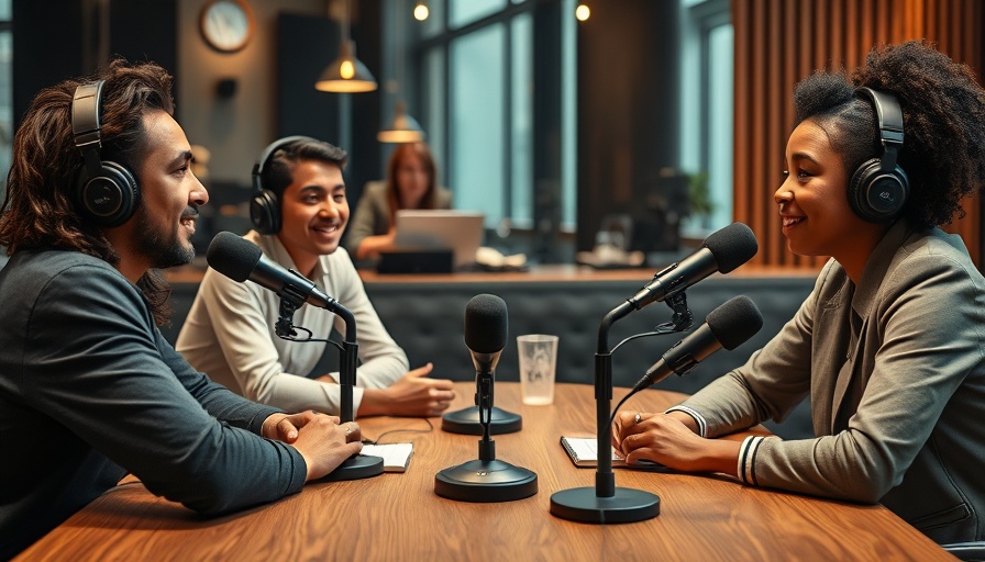Handling Anxiety and Depression discussion in podcast studio.