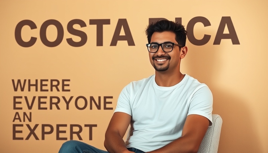 Casual man with glasses by a wall with bold expertise text.