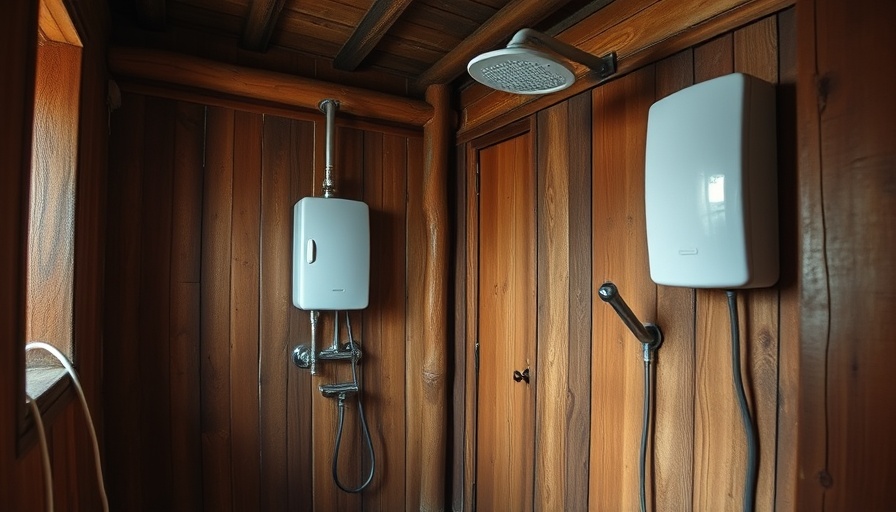 Rustic electric shower setup in rural Costa Rica, showcasing local life.