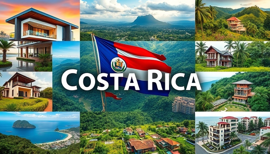 Costa Rica Real Estate Market 2025: Cityscape and trends collage.