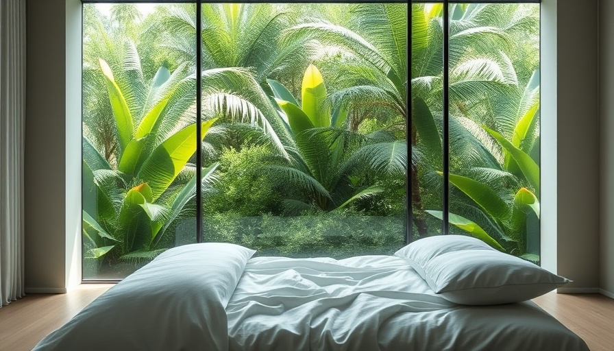 Tranquil bedroom with lush view at Casa Cristalina real estate in Guanacaste.
