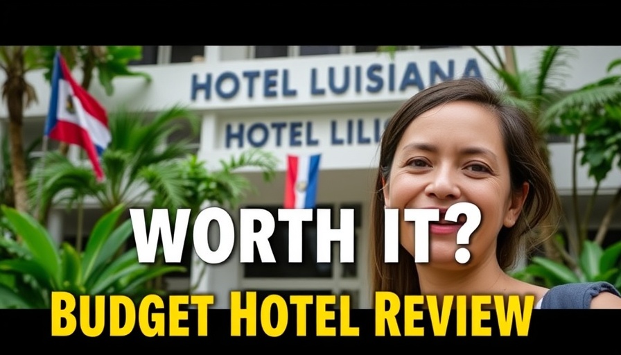 Hotel Luisiana review thumbnail with tourist smiling.