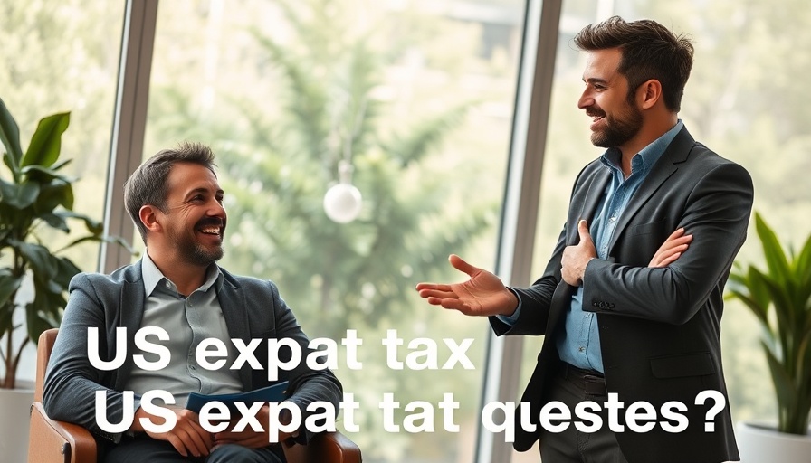 Professionals discussing U.S. expat tax questions in office.