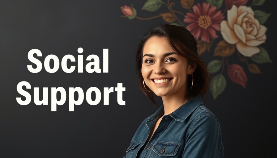 Smiling woman's portrait with 'How Social Support Helps Women' text