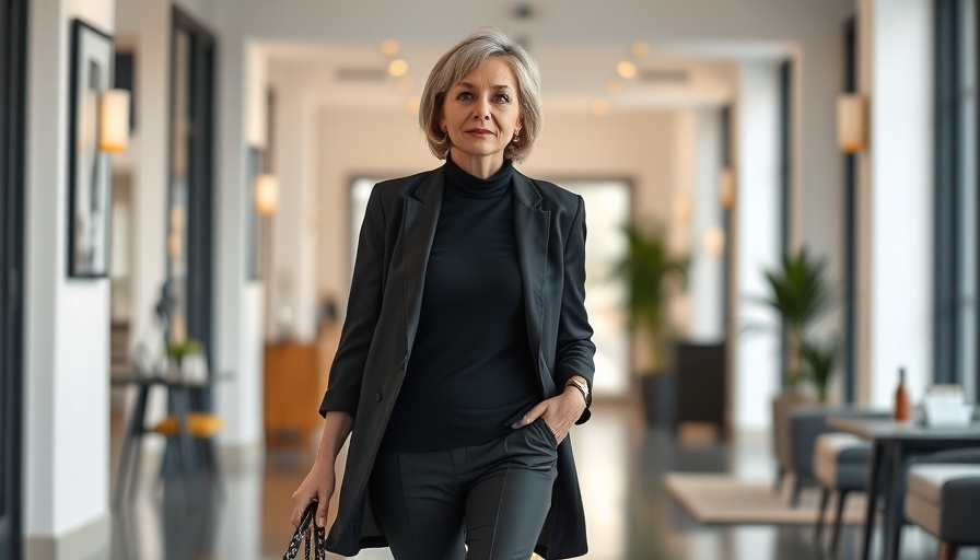 Chic Looks for Women in Their 40s 50s 60s: Elegant middle-aged woman in modern style.