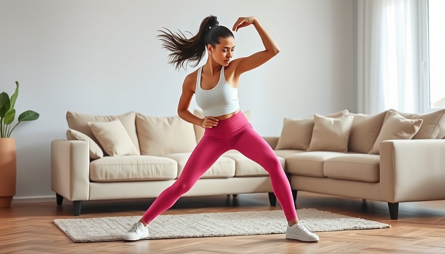 Home Workouts for Menopause Belly Fat: Woman exercising in living room