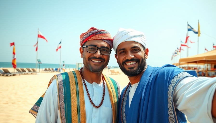 Two men taking a selfie at President's Club in Doha, Qatar resort.