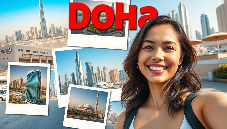 Collage of Doha and selfie promoting morning habits for success