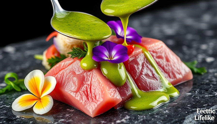 Exquisite gourmet tuna dish in Doha's food and drink scene.