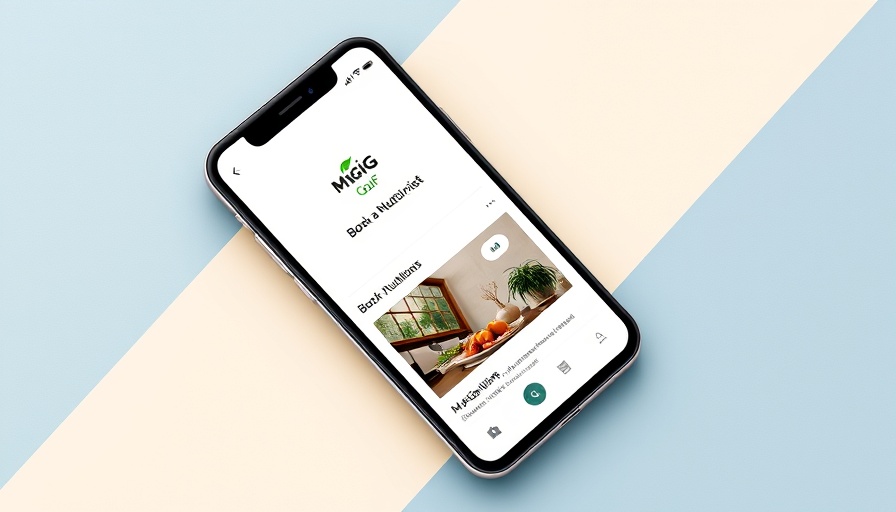 MyGIG Golf app features booking a nutritionist displayed on phone.