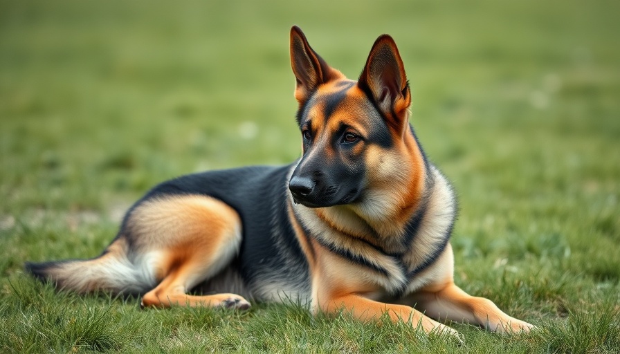 Alert German Shepherd in a field, illustrating how to train your GSD.