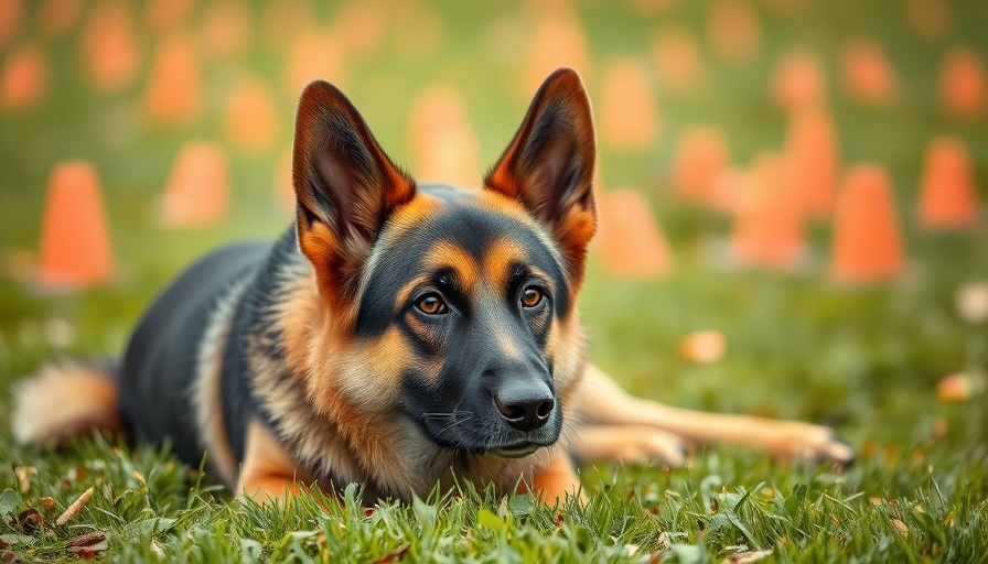 Train Your German Shepherd in a park with orange cones.