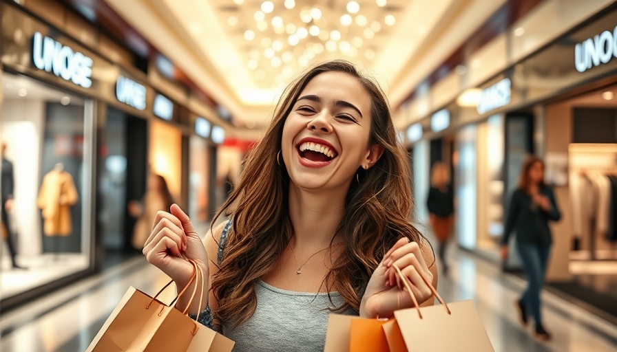 Qatar thrift movement concept with happy woman shopping.
