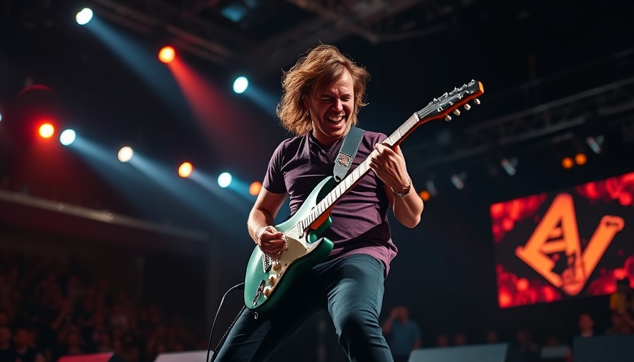 December Avenue concert in Qatar featuring guitarist on stage.