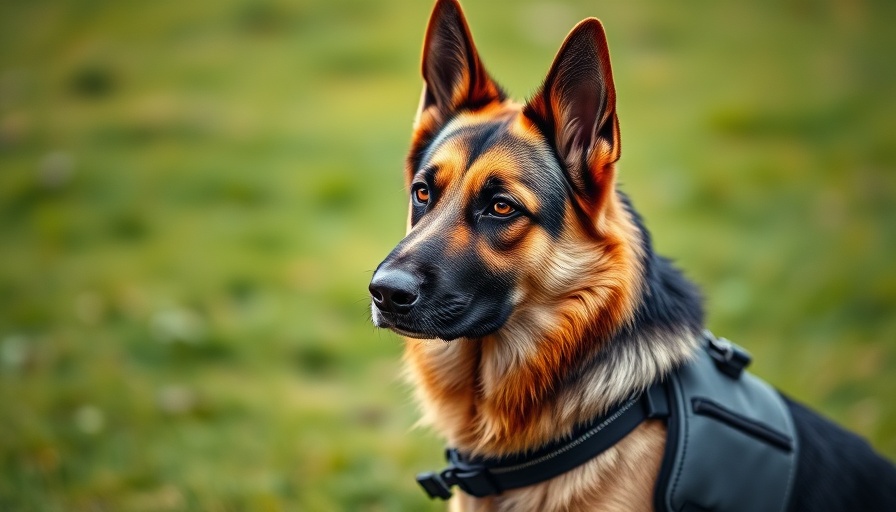 Adopt failed police dog trainees, German Shepherd in training.