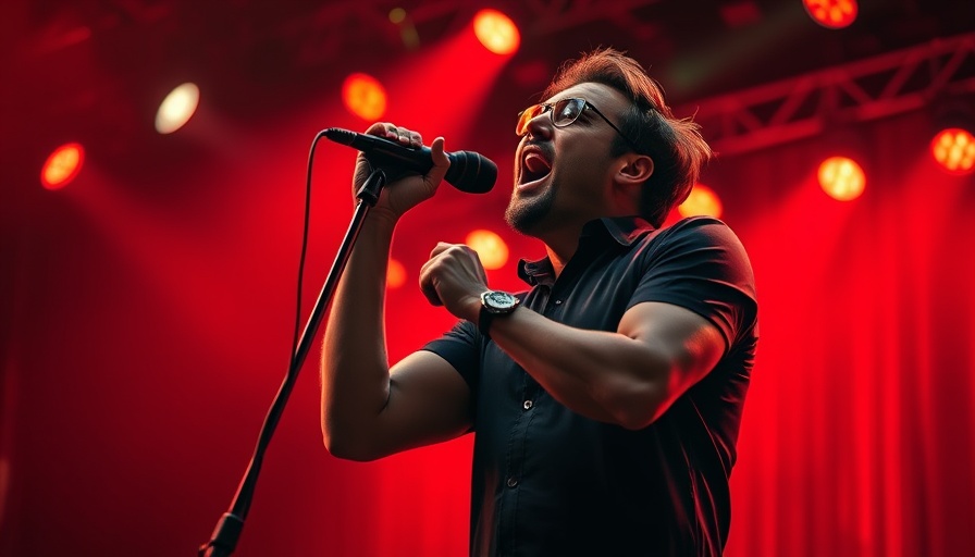 TJ Monterde passionately performing on stage in Qatar.