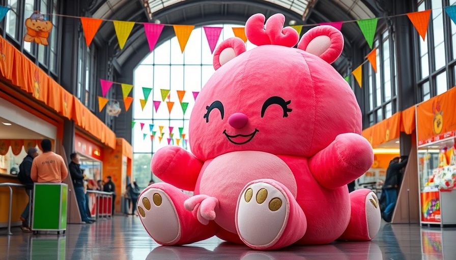 Vibrant toy character at Qatar Toy Festival Summer Camp.