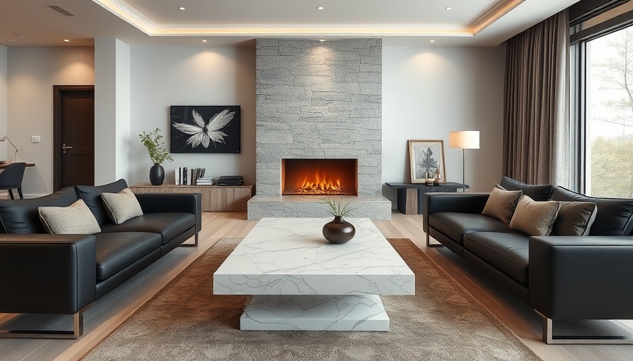 Luxurious living room with marble table and fireplace, showcasing carpet vs tile flooring.