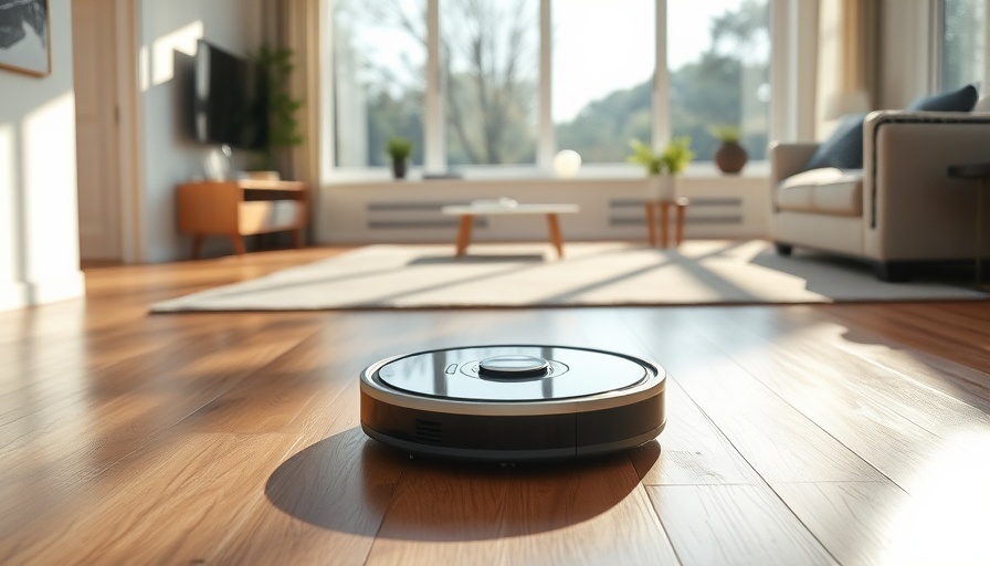 Robot vacuum cleaning in a modern living room