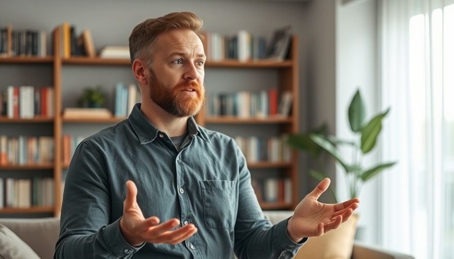 Casual man discussing home upgrades valued by buyers.