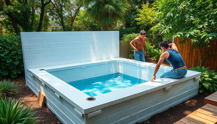 Innovative DIY plunge pool made from foam panels.