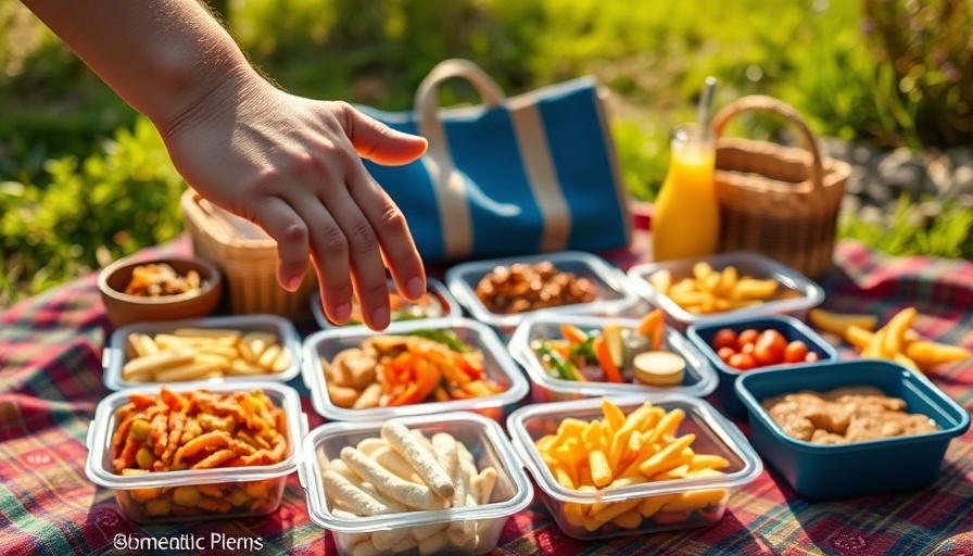 Safliya Island exploration picnic with assorted food containers.