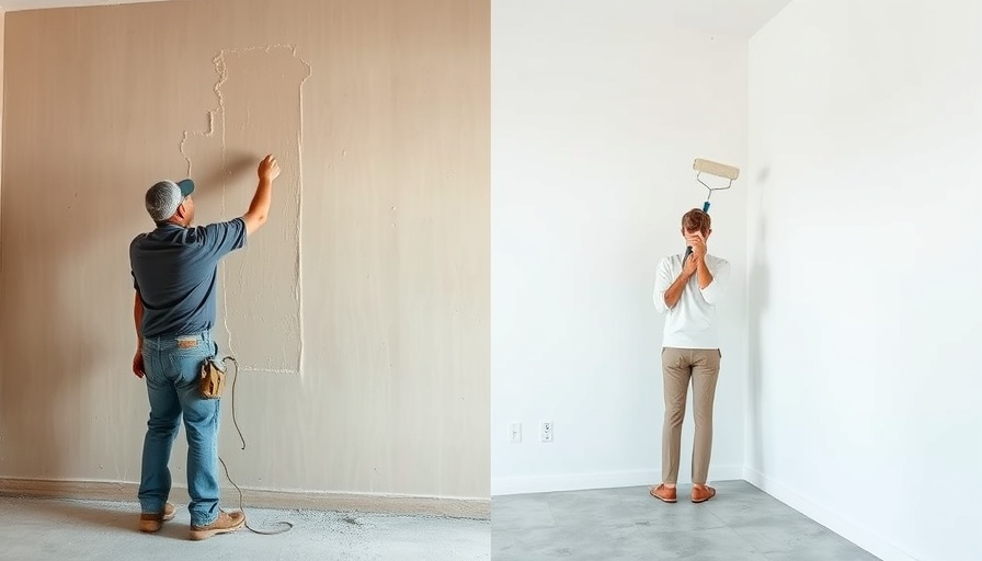 Self-leveling walls process with compound application and finished wall.