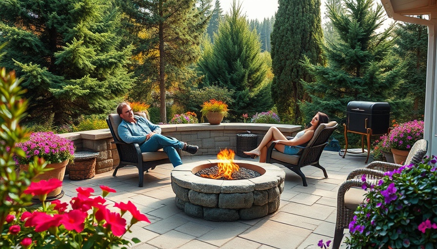 Peaceful patio area, showcasing common landscaping mistakes.
