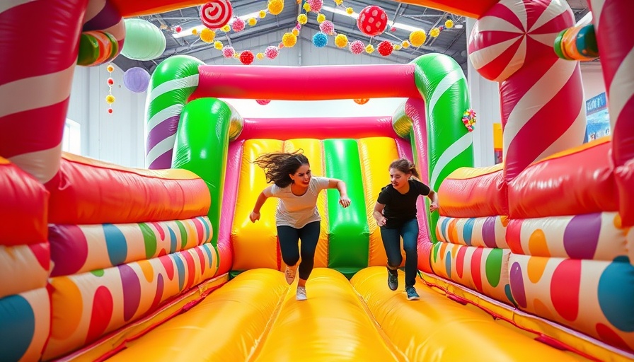 World’s largest inflatable event in Qatar, candy maze adventure.