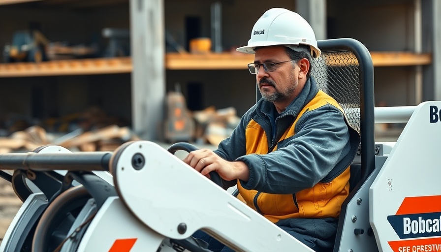 Local hiring Bobcat operator working at a construction site.
