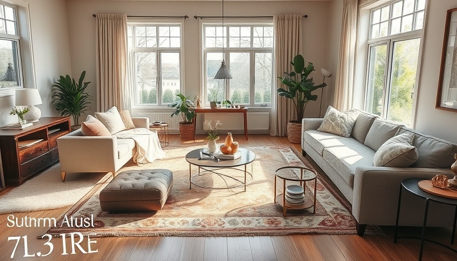 Stylish living room showcasing mixing rugs with chic decor.