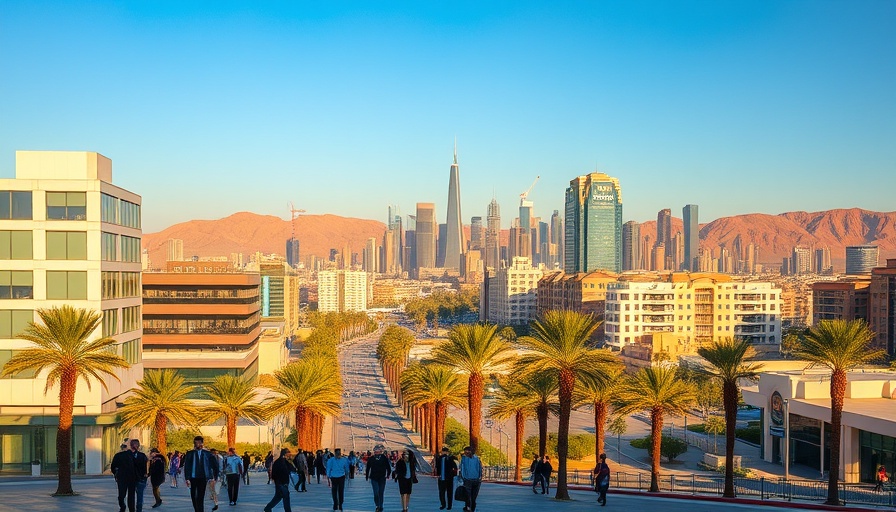Qatar jobs today in a bustling modern cityscape.