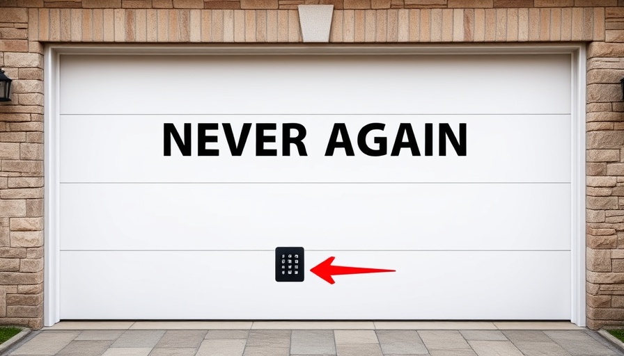 Garage keypads comparison with 'NEVER AGAIN' text for buying guide.