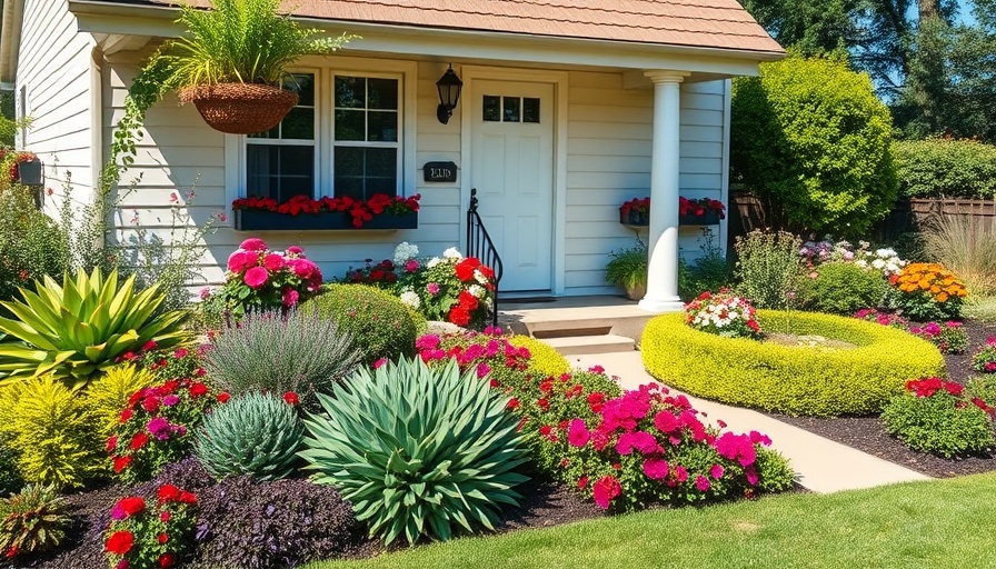 Foundation plants for small front yards with vibrant flowers.