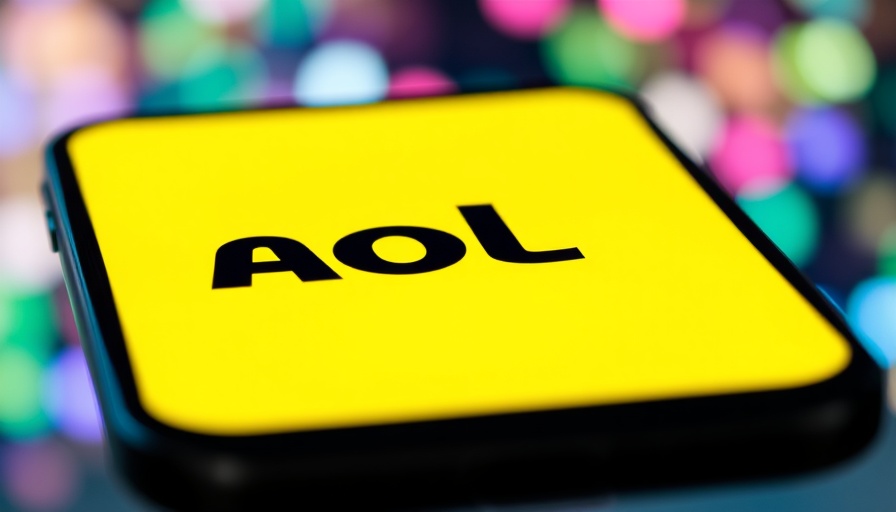 AOL logo on screen, symbolizing end of dial-up era.