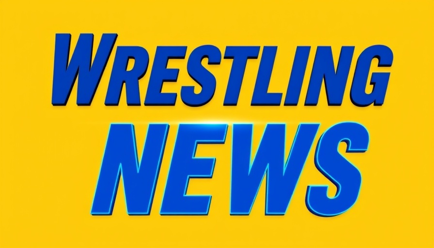 Modern wrestling culture design with bold yellow and blue text.