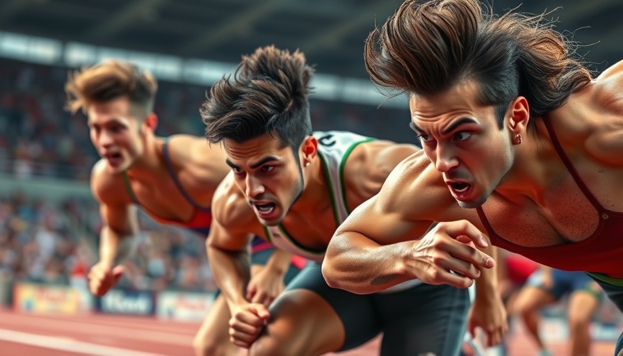 Debate on fastest man in the world, athletes sprinting competitively.